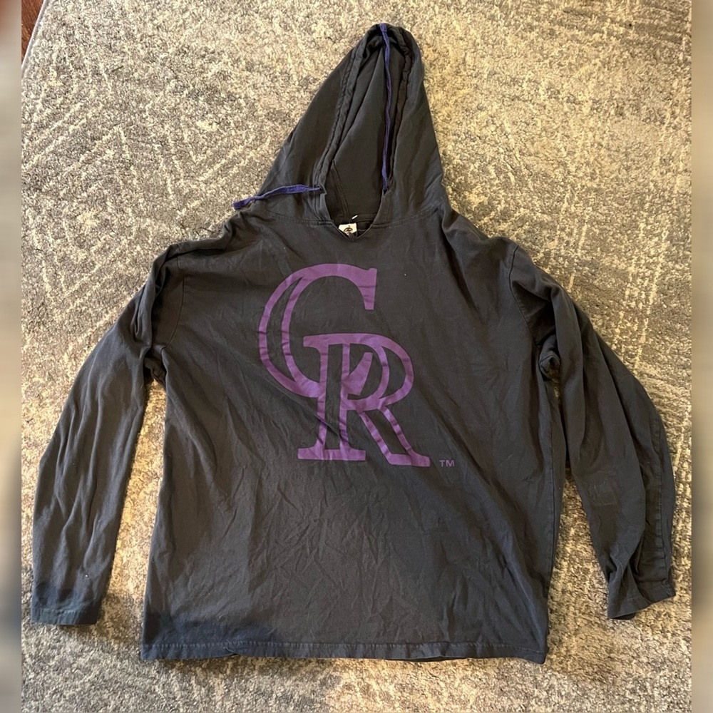 Grey Colorado Rockies Baseball Long-Sleeve